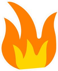 204x250 Simple Fire Drawing Sticker - Simple Fire Drawing