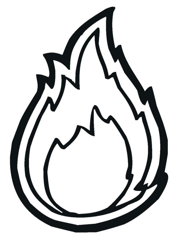 618x824 Simple Fire Drawing - Simple Fire Drawing