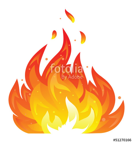 463x500 Fire Isolated Stock Image And Royalty Free Vector - Simple Fire Drawing