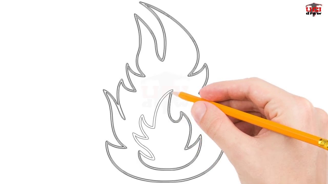 1280x720 How To Draw Flames Step - Simple Flame Drawing