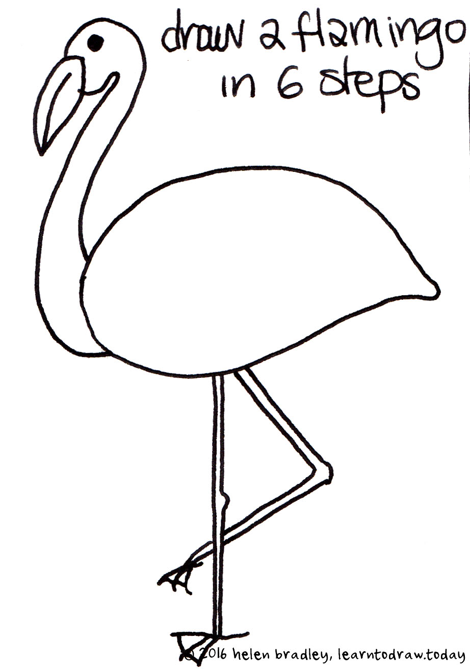 922x1312 learn to draw a flamingo in steps learn to draw - Simple Flamingo Drawing