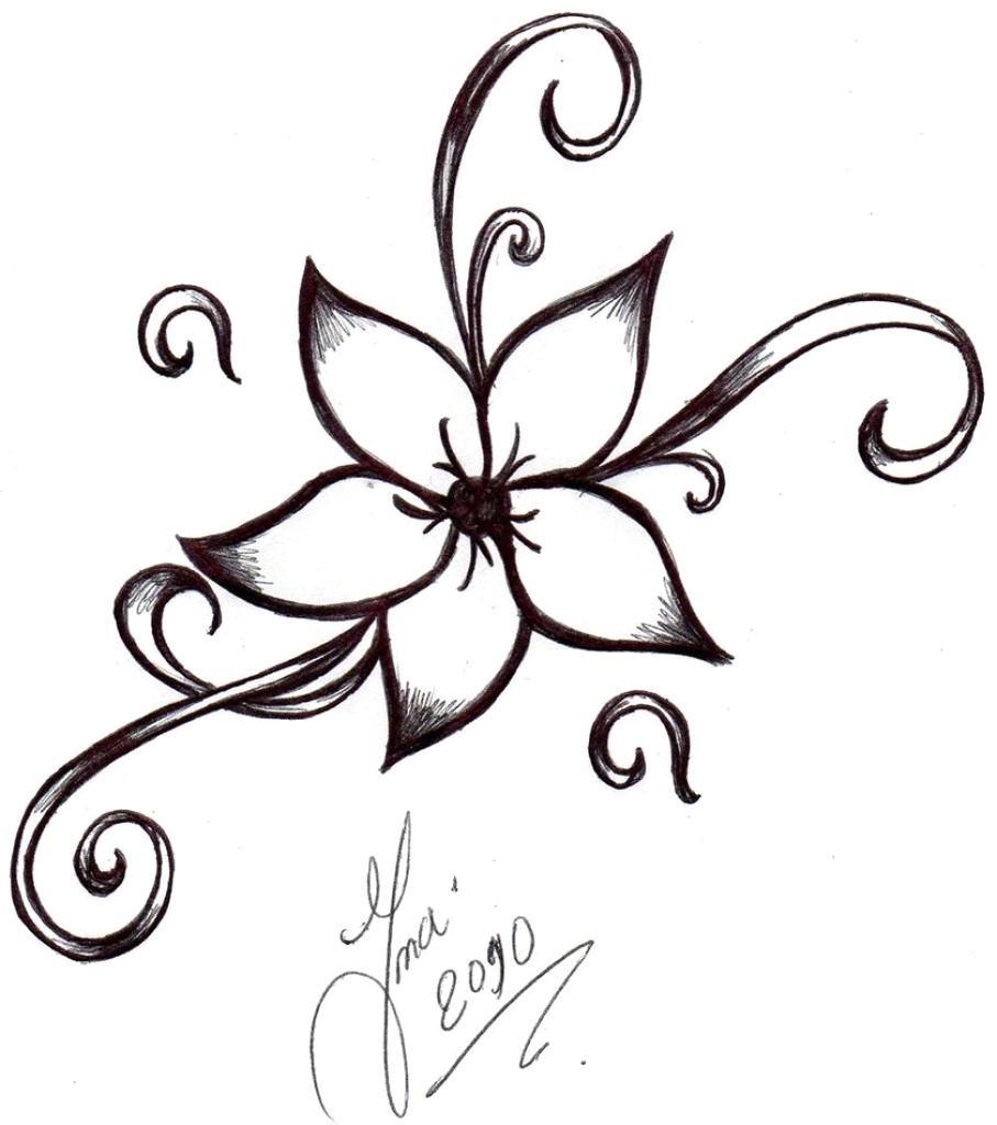 907x1024 simple floral designs for drawing flower design - Simple Floral Drawing