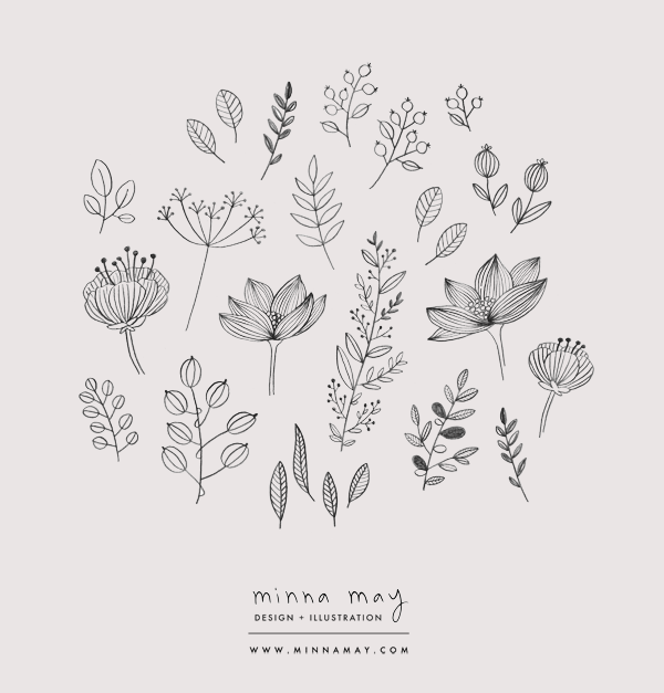 600x627 Illustrations - Simple Floral Drawing