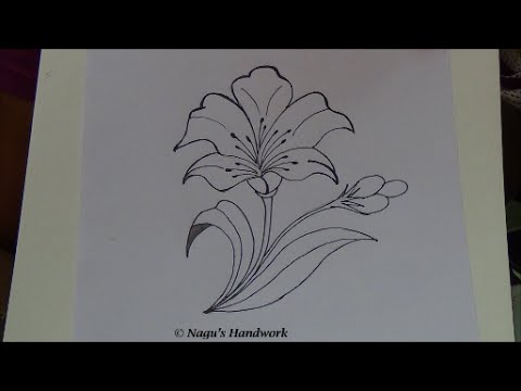 480x360 Flower Tutorial How To Draw Flower Design Simple Drawing - Simple Flower Designs For Pencil Drawing