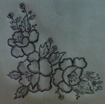 339x336 Simple Flower Designs Drawings Of Flowers Cakecraft - Simple Flower Designs For Pencil Drawing