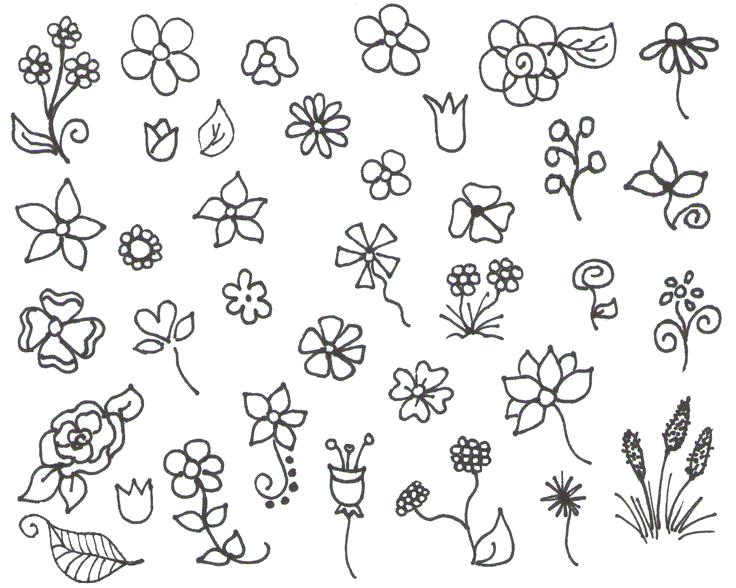 736x588 Simple Flowers Drawing Simple Flowers Drawing Best Flower Drawings - Simple Flower Drawing
