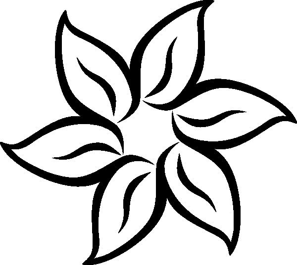 600x536 Draw A Simple Flower - Simple Flower Drawing