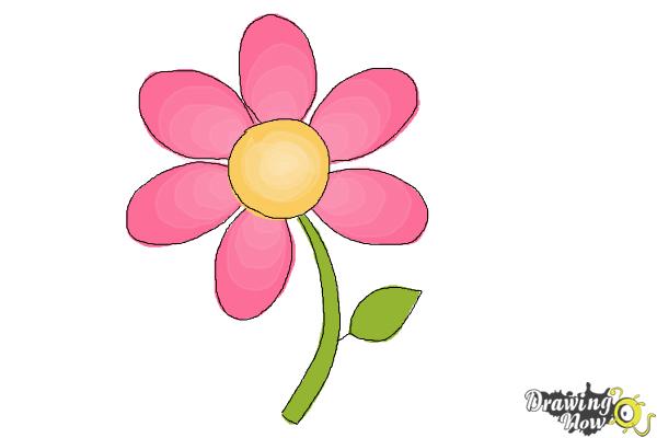 600x400 How To Draw A Flower Easy - Simple Flower Drawing Step By Step