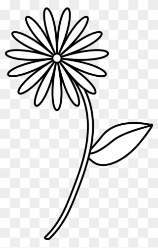 320x501 Cartoon Flower - Simple Flower Line Drawing