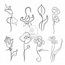 225x224 Line Drawing Flower Simple - Simple Flower Line Drawing