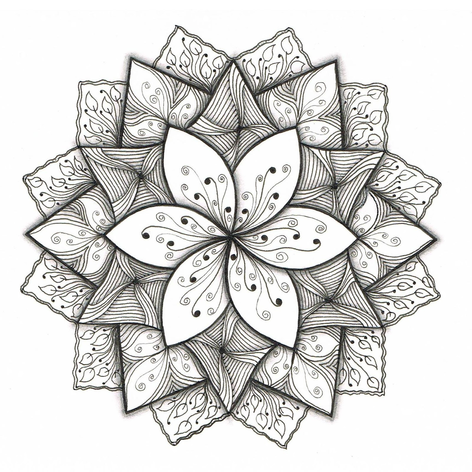 Simple Flower Pattern Drawing at Explore