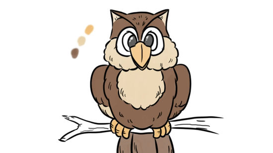 550x309 How To Draw An Owl Steps - Simple Flying Owl Drawing