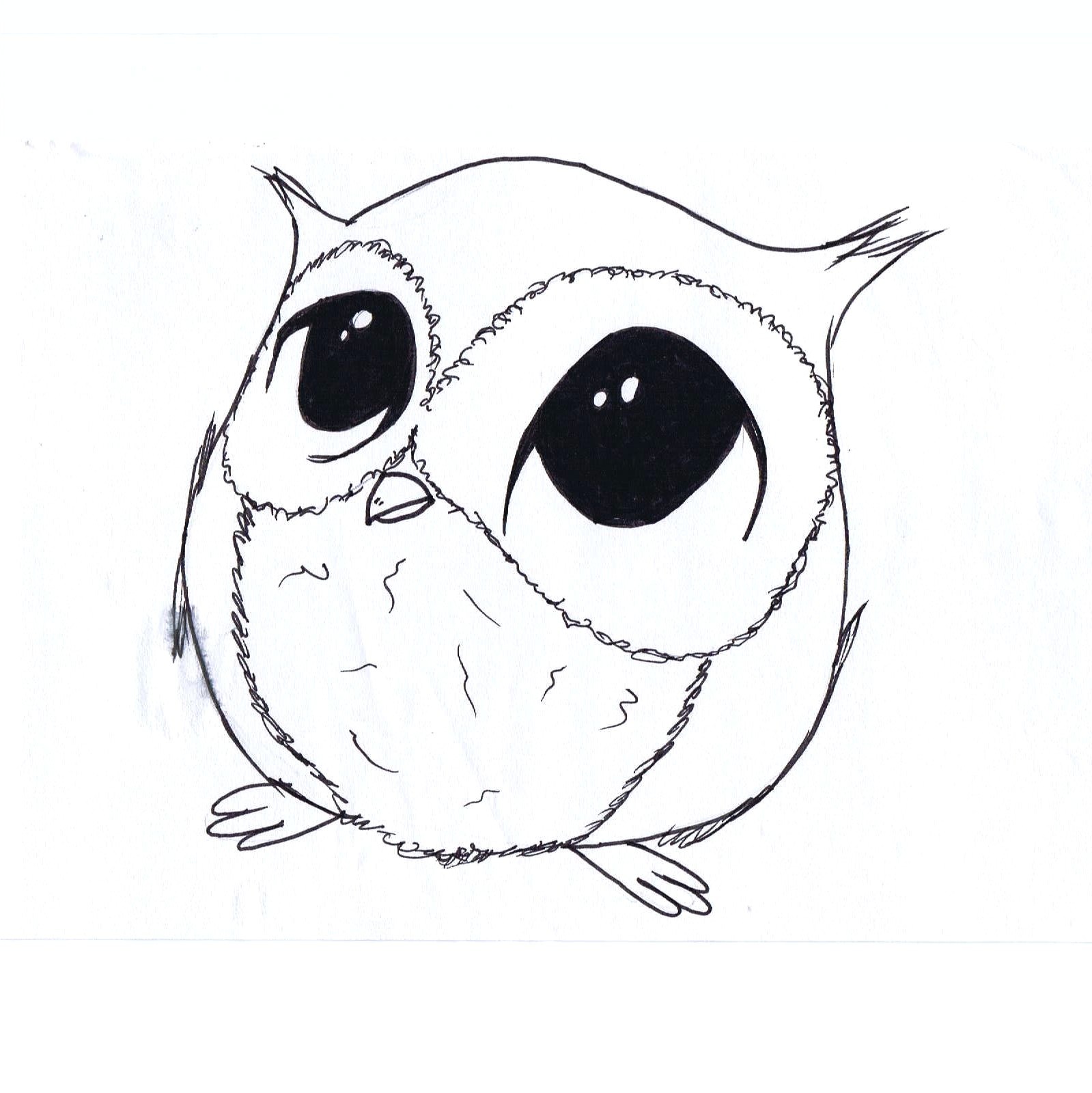 1599x1600 Easy Simple Elsa Drawing - Simple Flying Owl Drawing