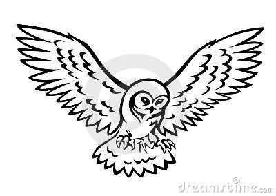 400x284 Flying Owl Art Inspiration - Simple Flying Owl Drawing