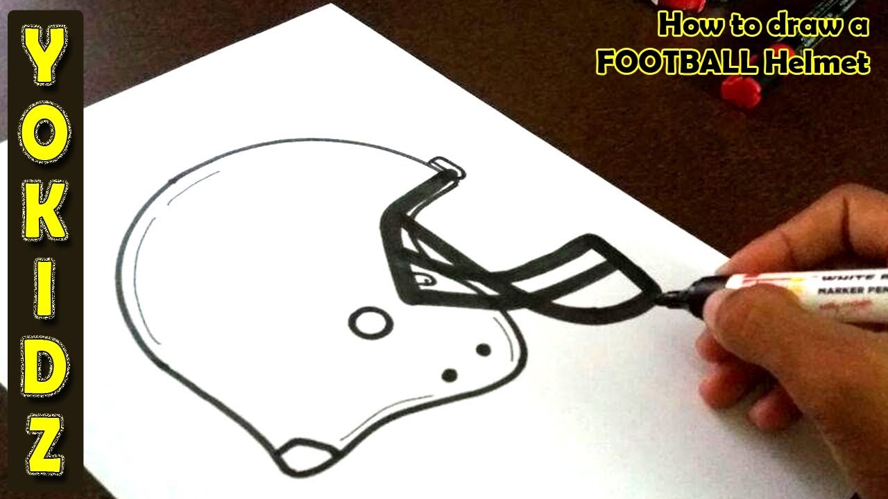 1280x720 How To Draw A Football Helmet - Simple Football Helmet Drawing