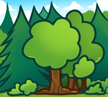 350x316 How To Draw How To Draw Trees For Kids - Simple Forest Drawing