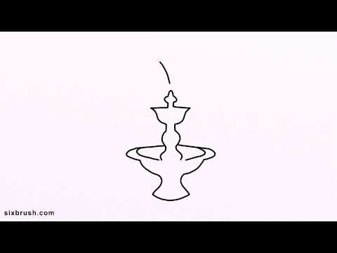 480x360 k how to draw fountain for kids step - Simple Fountain Drawing