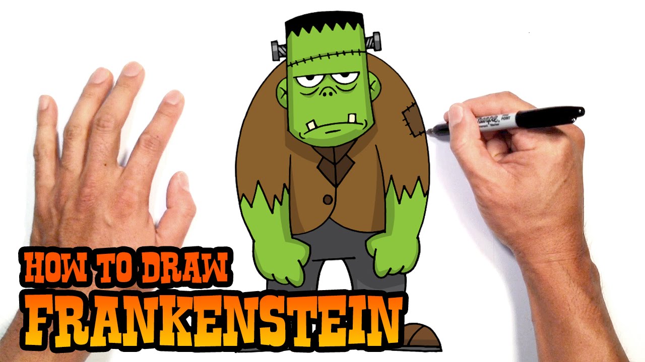 1280x720 how to draw frankenstein drawing lesson - Simple Frankenstein Drawing