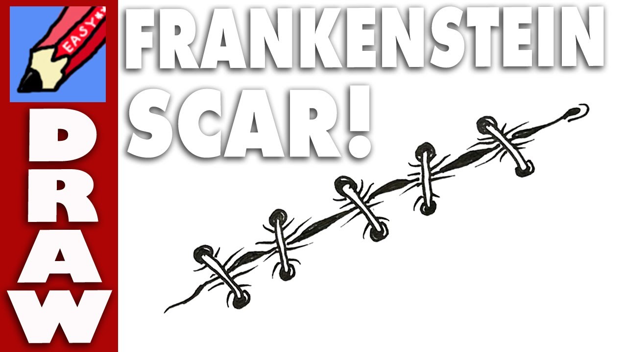 1280x720 how to draw a frankenstein scar real easy - Simple Frankenstein Drawing