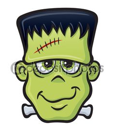 236x272 frankenstein cartoon face group with items - Simple Frankenstein Drawing