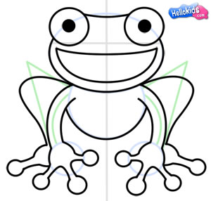 300x286 How To Draw How To Draw A Red Eyed Tree Frog - Simple Frog Drawing