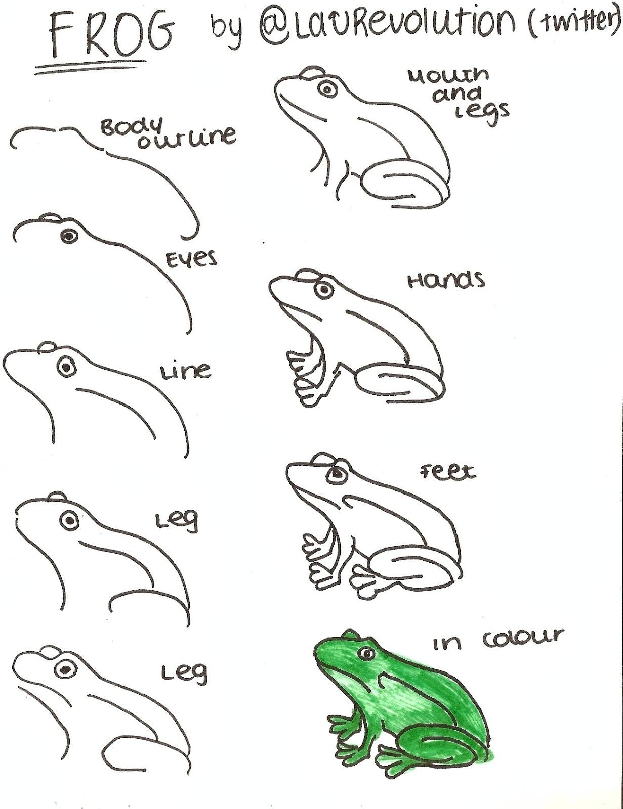 Simple Frog Drawing at PaintingValley.com | Explore collection of ...