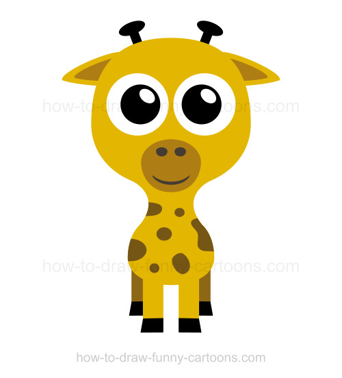 500x552 How To Draw A Giraffe - Simple Giraffe Drawing