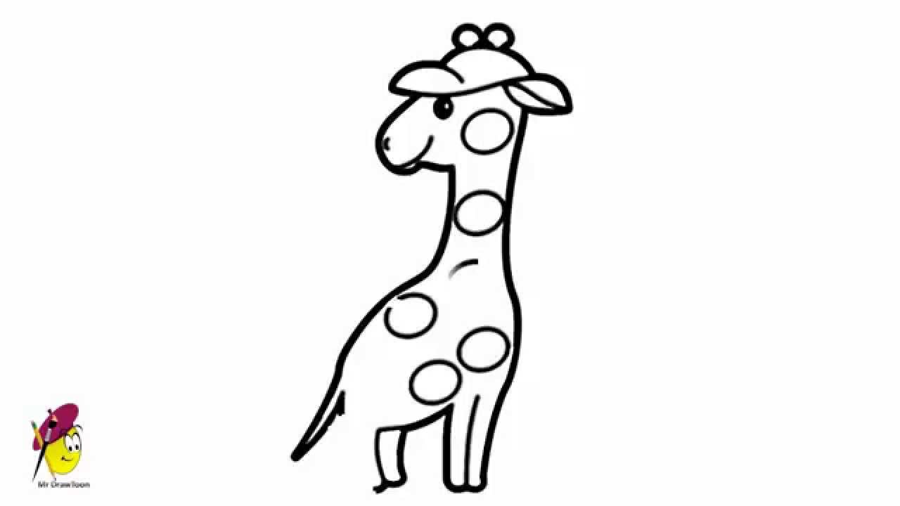1280x720 Baby Giraffe - Simple Giraffe Drawing