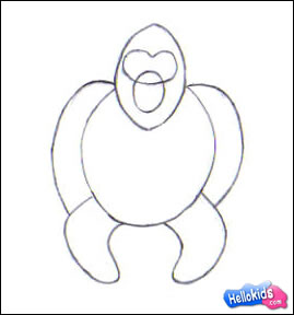 269x288 How To Draw Gorilla - Simple Gorilla Drawing