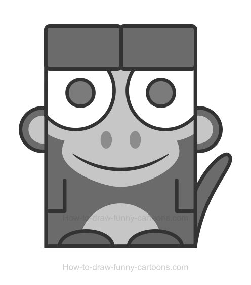 496x562 Gorilla Clipart - Simple Gorilla Drawing