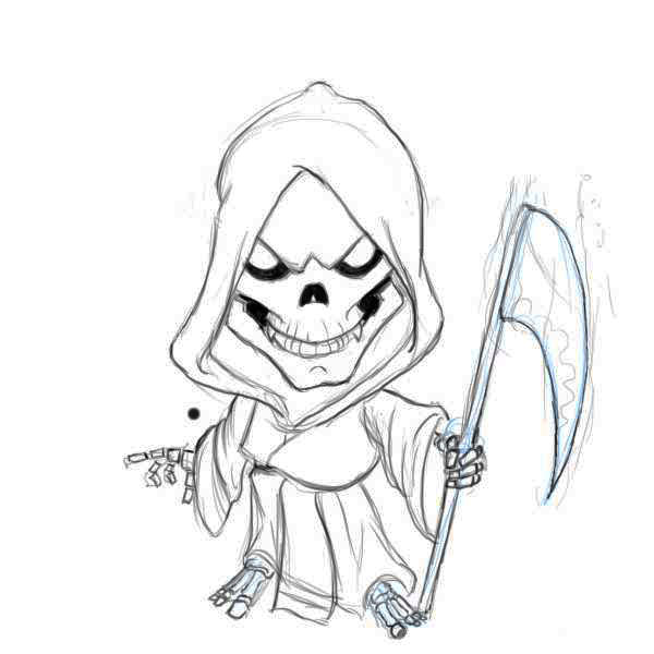 600x600 Grim Reaper Drawings - Simple Grim Reaper Drawings