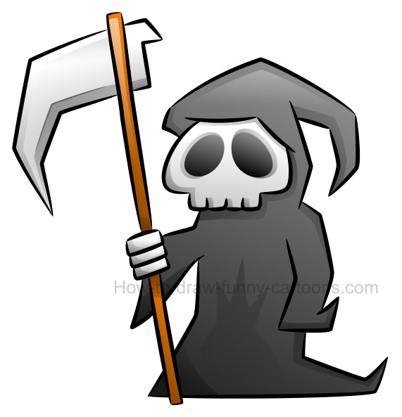 571x593 How To Draw A Grim Reaper Clipart - Simple Grim Reaper Drawings