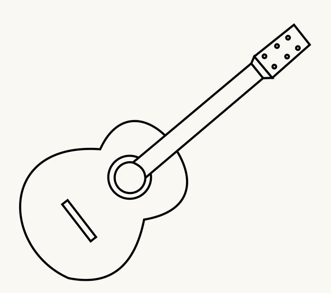 678x600 How To Draw A Guitar In A Few Easy Steps Easy Drawing Guides - Simple Guitar Drawing