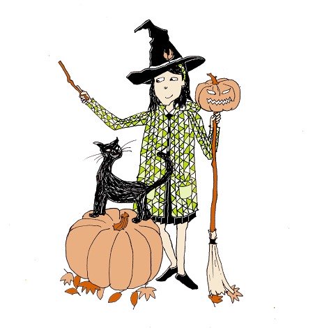 462x470 the witch who was frightened of halloween - Simple Halloween Witch Drawing