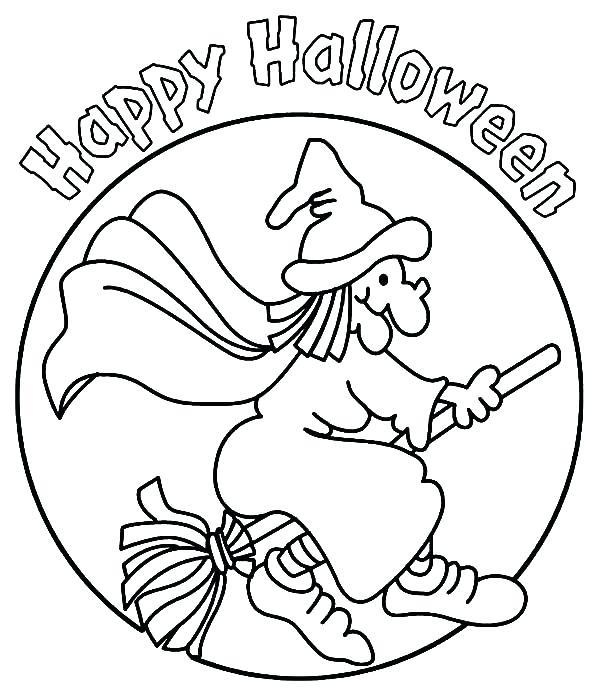 600x696 halloween witch hat coloring pages coloring pages - Simple Halloween Witch Drawing