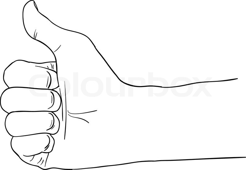 800x553 Simple Drawing Hand On The White Stock Vector Colourbox - Simple Hand Drawing
