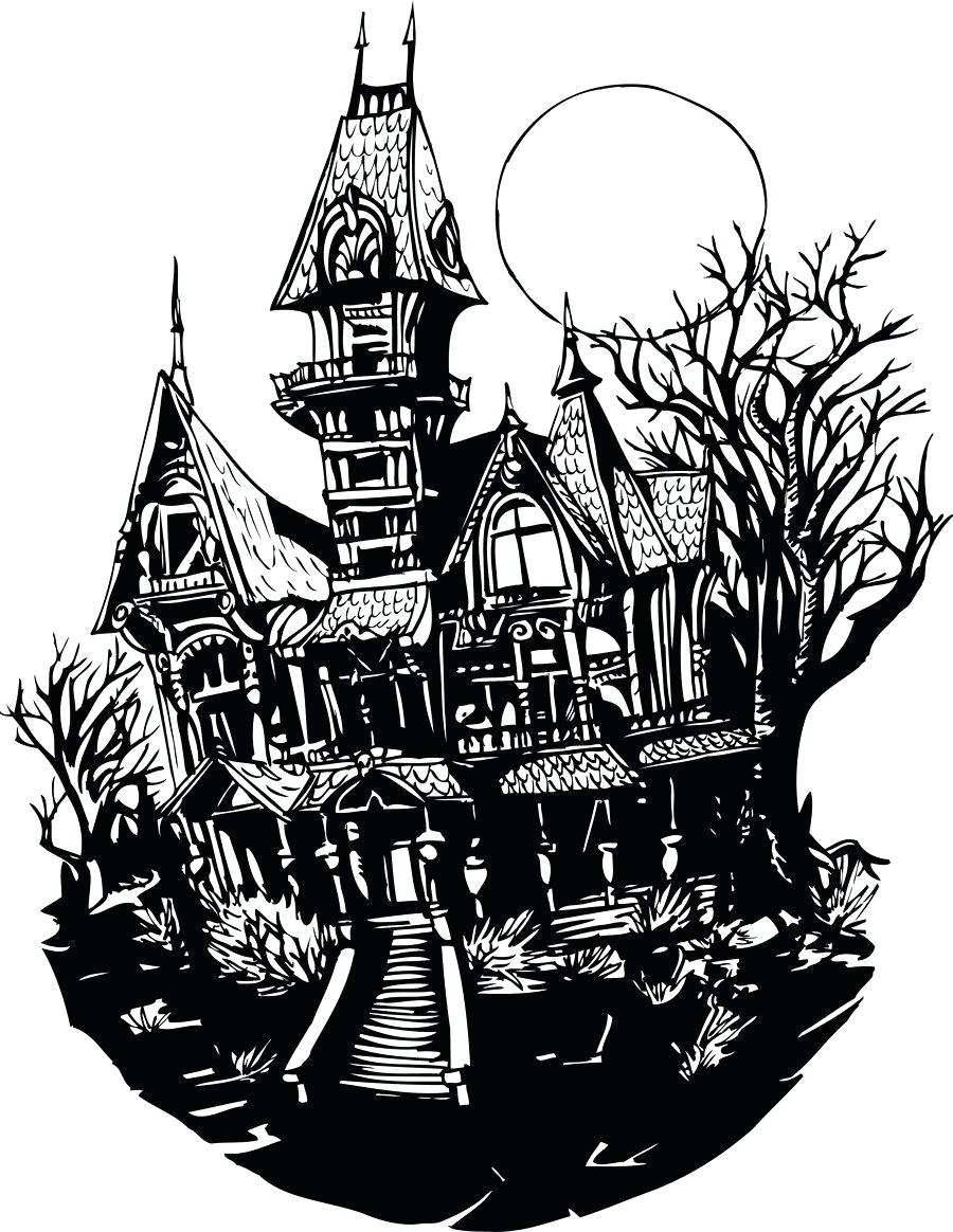 Simple Haunted House Drawing at Explore collection