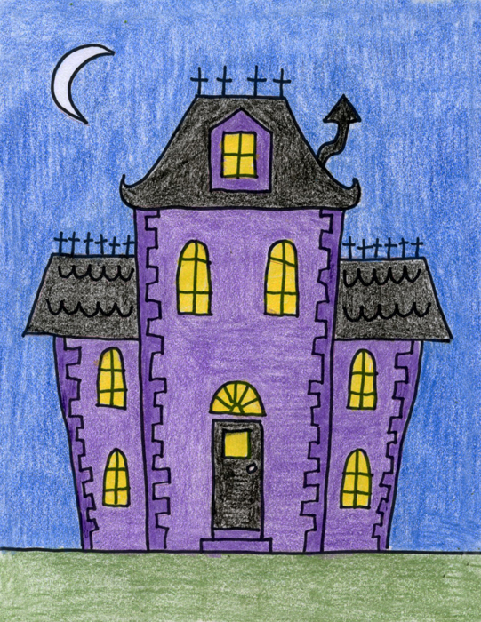 Simple Haunted House Drawing at Explore collection