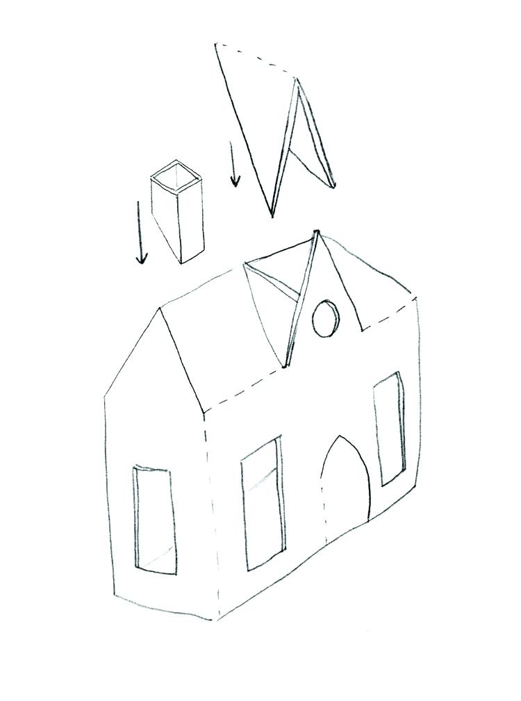 750x1009 diy haunted house - Simple Haunted House Drawing