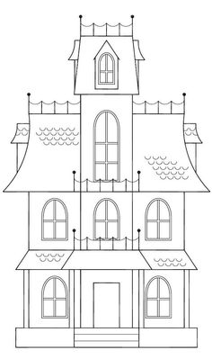 236x399 easy haunted house drawing - Simple Haunted House Drawing