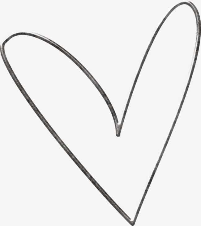 650x728 simple heart, heart clipart, black, heart shaped png image - Simple Heart Drawing