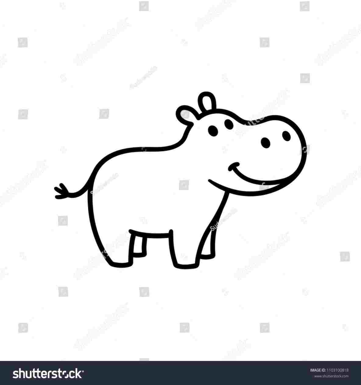 1185x1264 simple hippo drawing your kid to draw hippo with simple drawing - Simple Hippo Drawing