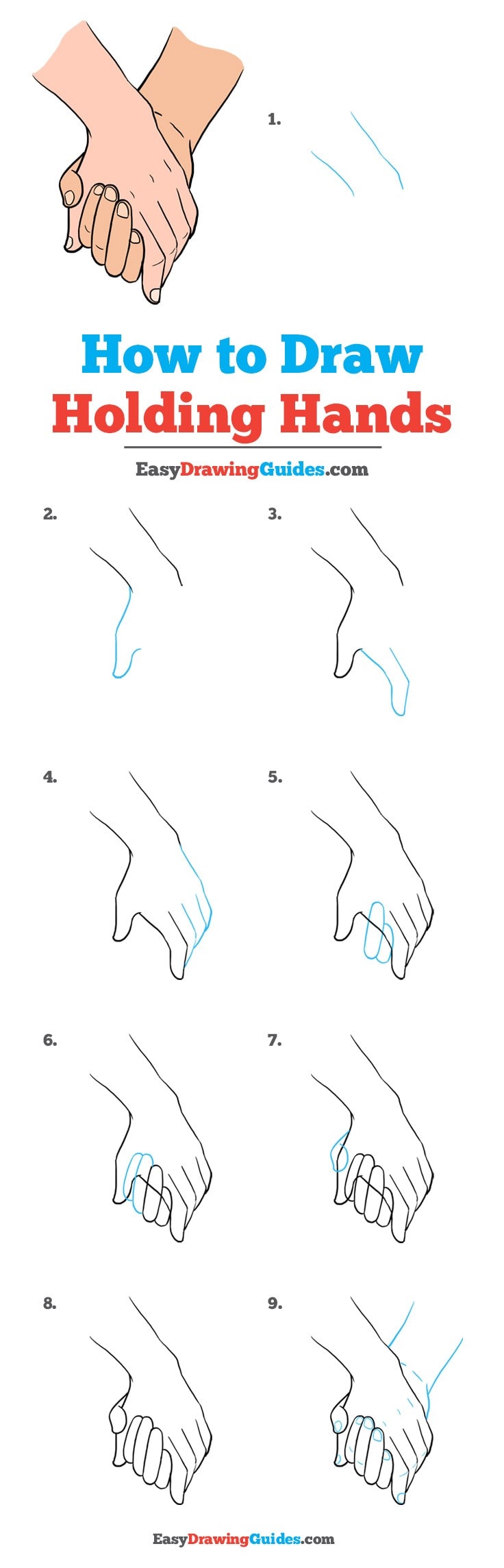 736x2288 How To Draw Holding Hands - Simple Holding Hands Drawing