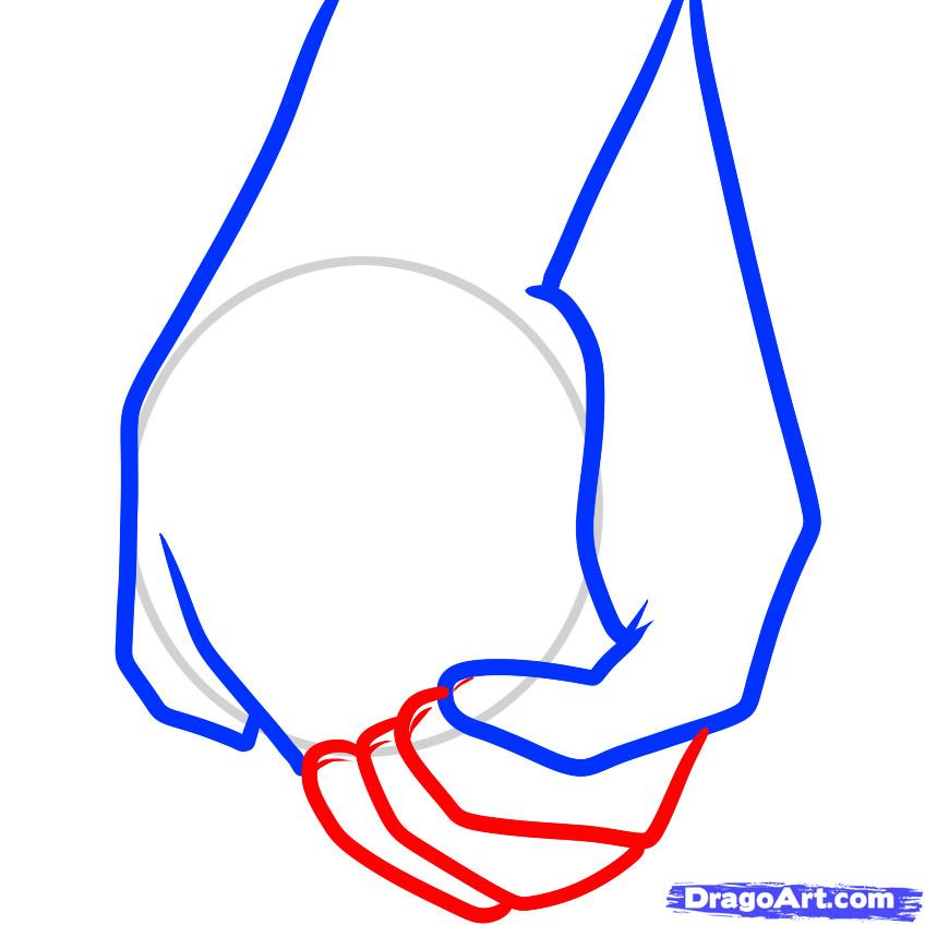 848x848 How To Draw Holding Hands For Kids, Step - Simple Holding Hands Drawing