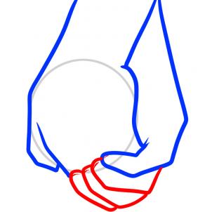 302x302 How To Draw How To Draw Holding Hands For Kids - Simple Holding Hands Drawing