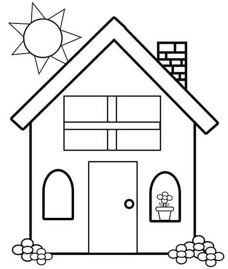 Simple Drawing Of House For Kids