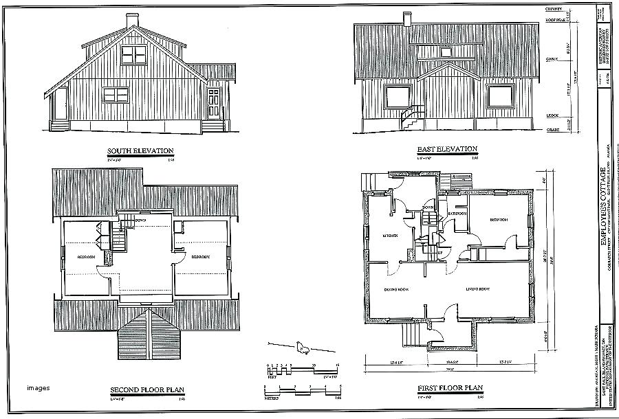 Simple House Plan And Elevation Drawings