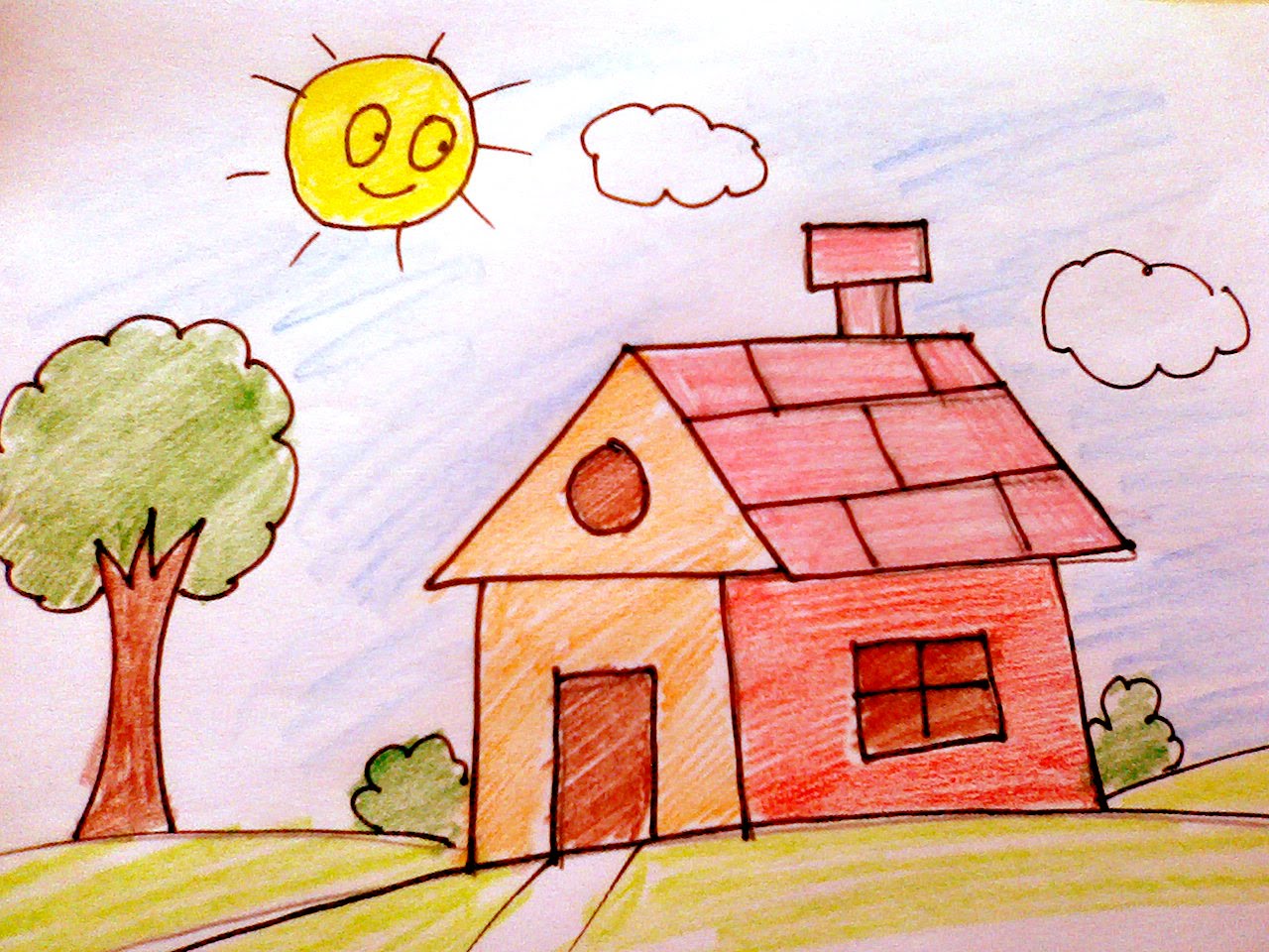 1280x960 house drawing how to draw a for kids youtube attachment - Simple House Drawing For Kids