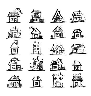 380x400 Huge Collection Of 'house For Drawing' Download More Than - Simple House Drawing For Kids
