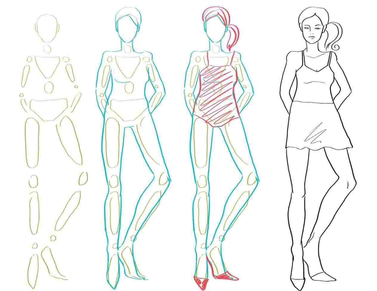 1264x976 Human Drawing Simple Drawing Fine Art - Simple Human Body Drawing